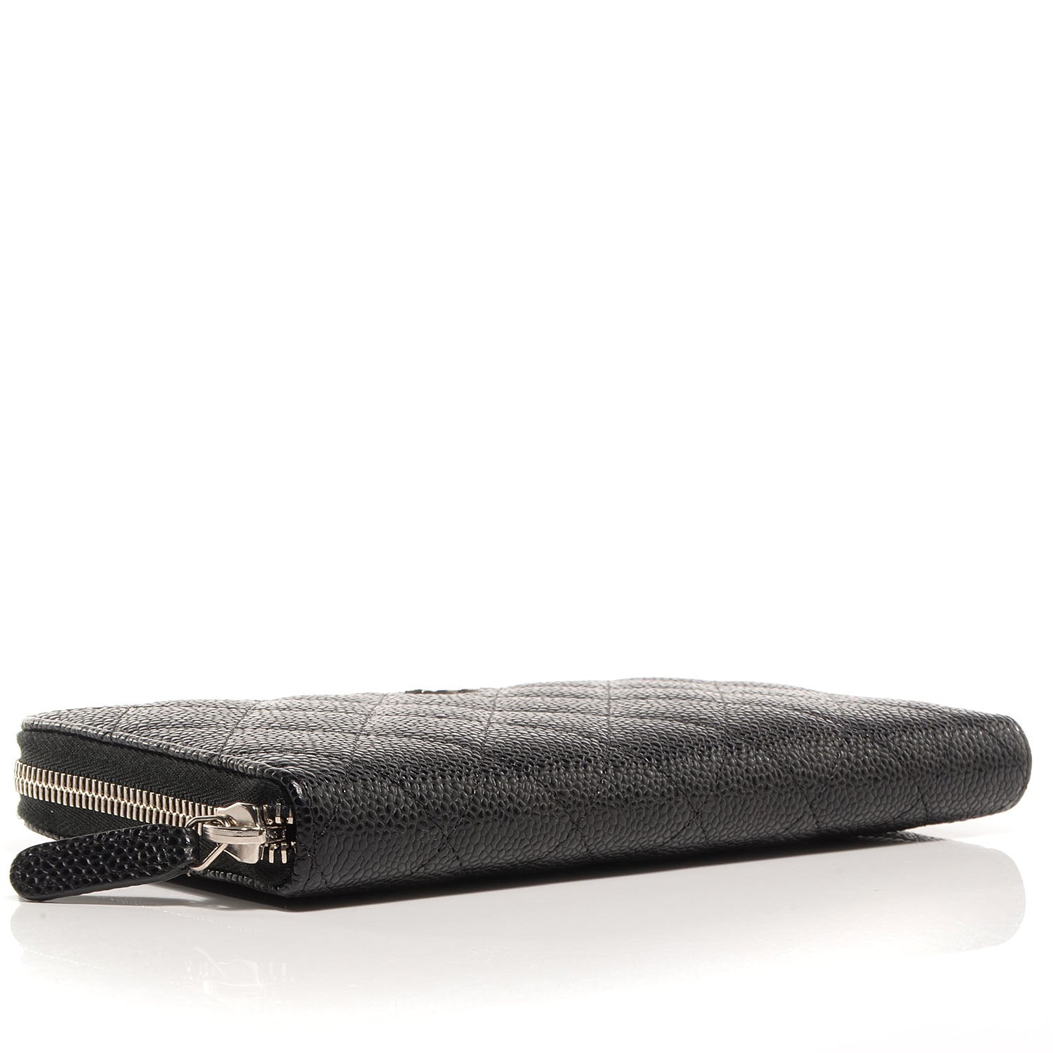 Chanel Caviar Quilted Zip Around Wallet Black 4 of 9