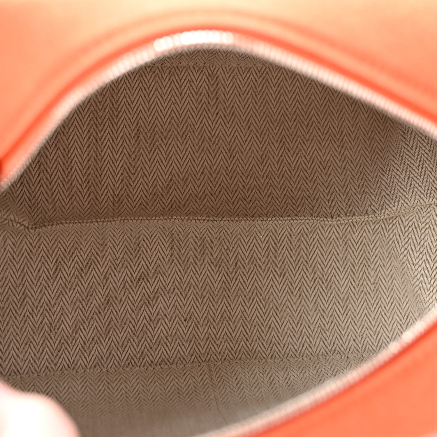 Hermes Canvas Small Bride-A-Brac Pouch Orange Burgundy 5 of 7