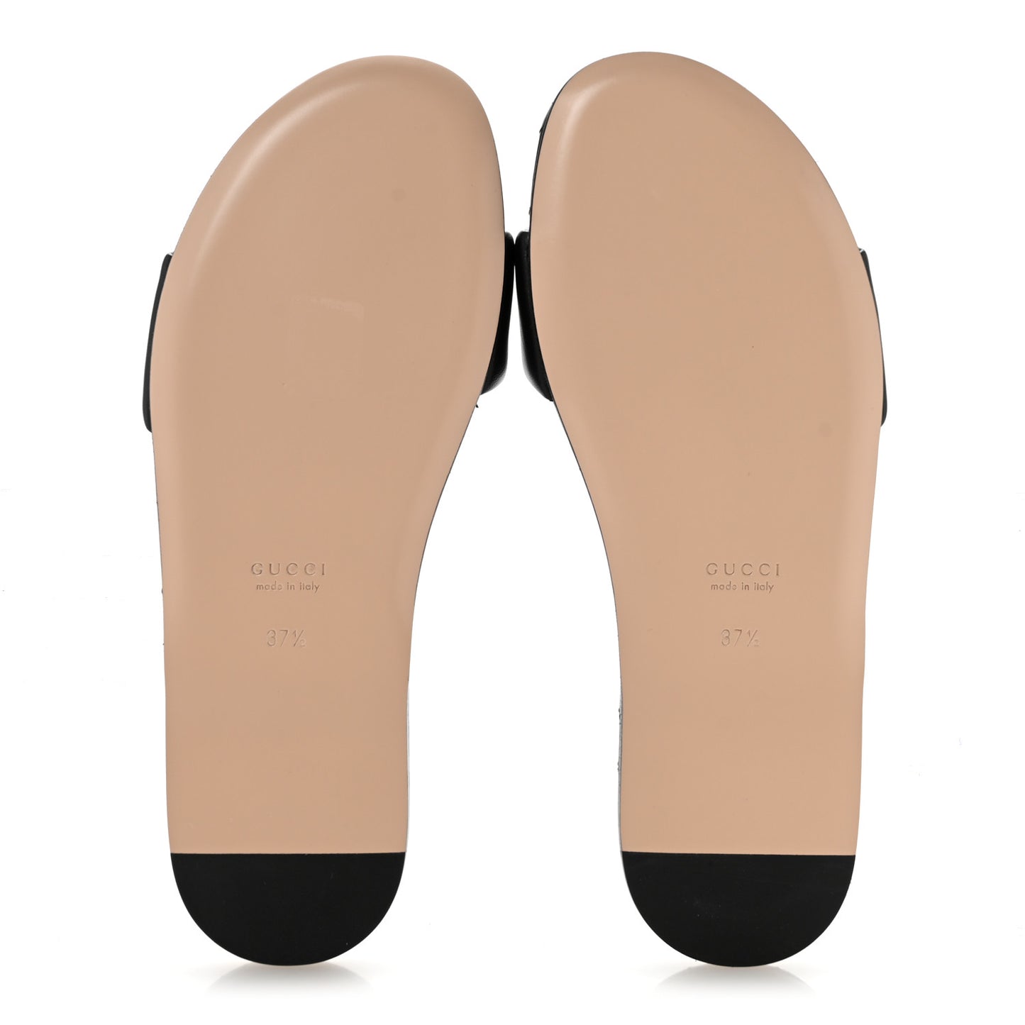 Nappa Matelasse GG Marmont Flat Slide Sandals 37.5 Black