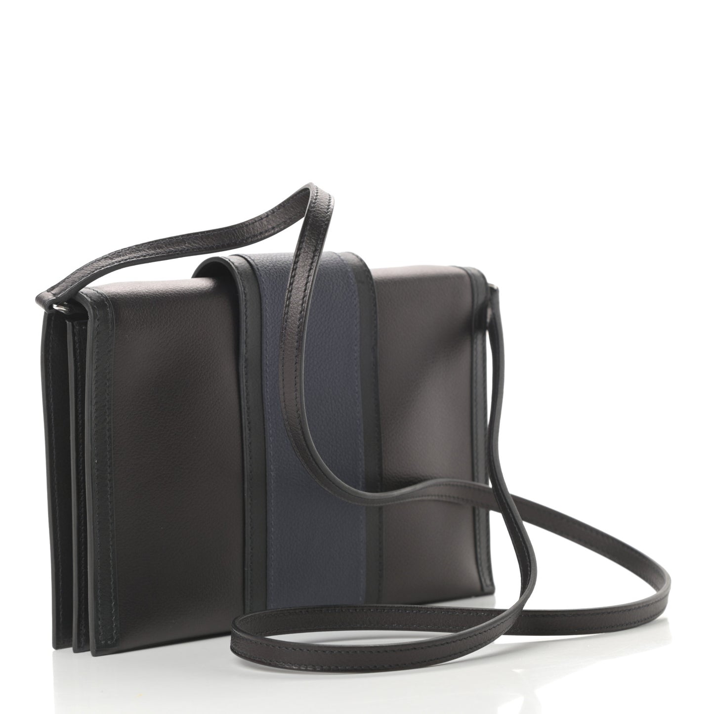 Evergrain Evercolor H Passant Clutch Bleu Indigo Black Bleu Nuit