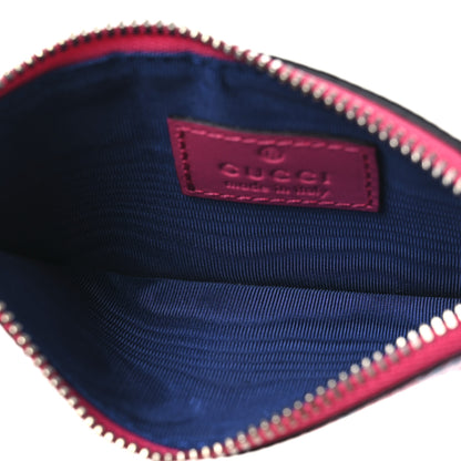 Gucci Calfskin GG Tennis Bi-Color Embossed Zip Wallet Modern Fucsia Modern Blue 5 of 8