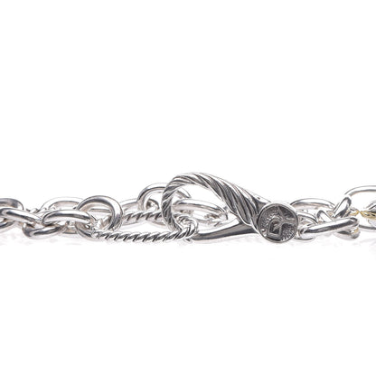 David Yurman Sterling Silver 18K Yellow Gold Cable Disc Bracelet 3 of 3