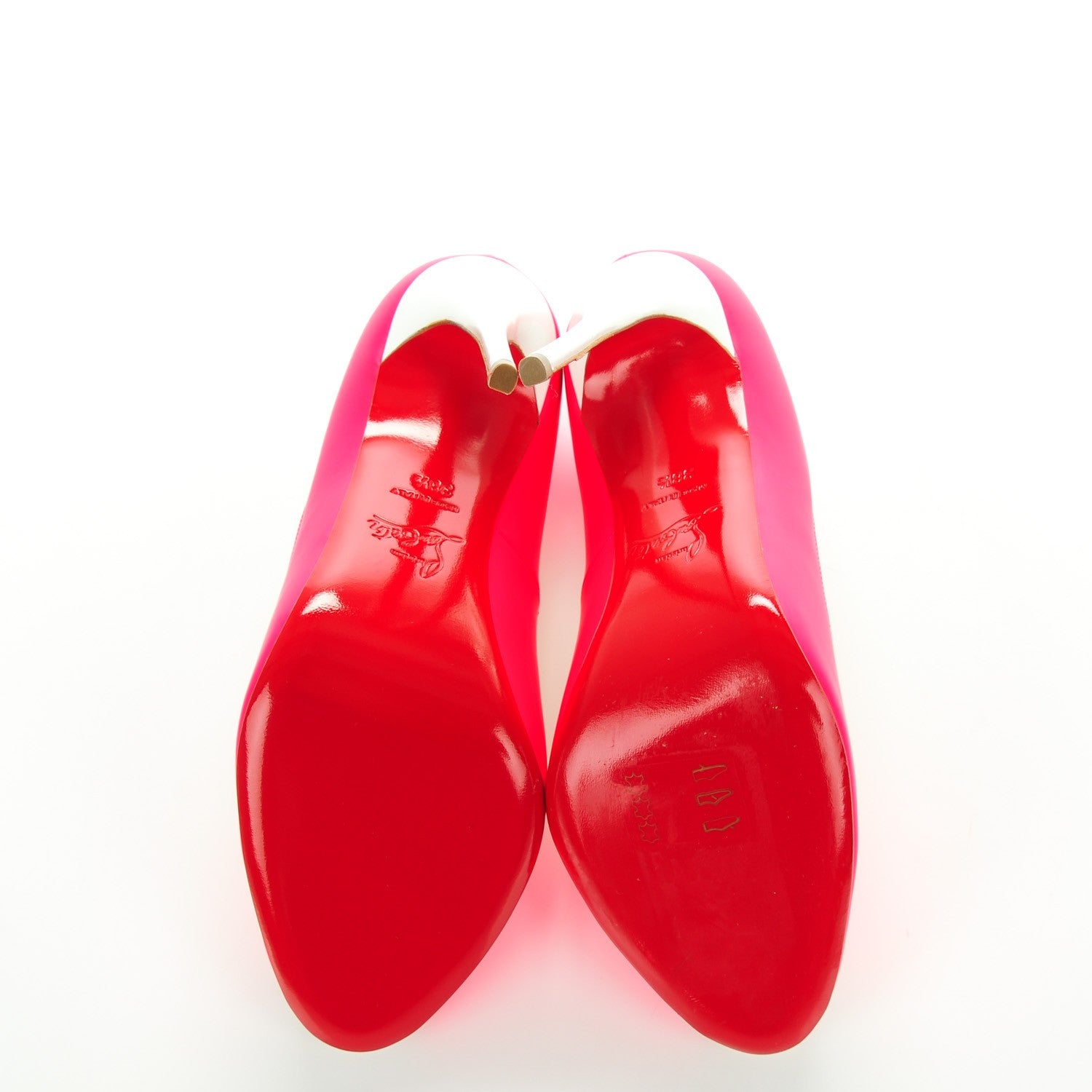 Christian Louboutin Jazz Calf Youpi 120 Pumps 38.5 Fuchsia White 6 of 8