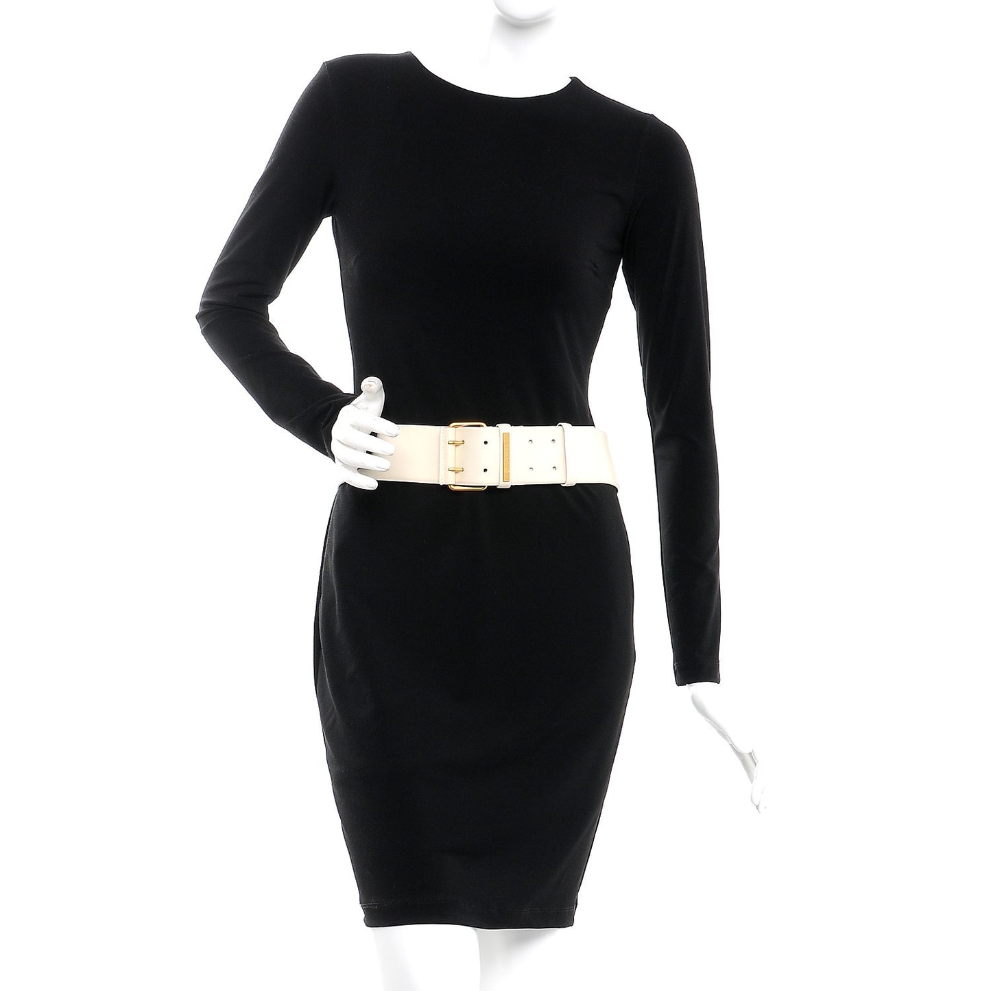 Lambskin Logo Wide Belt 85 34 Off White
