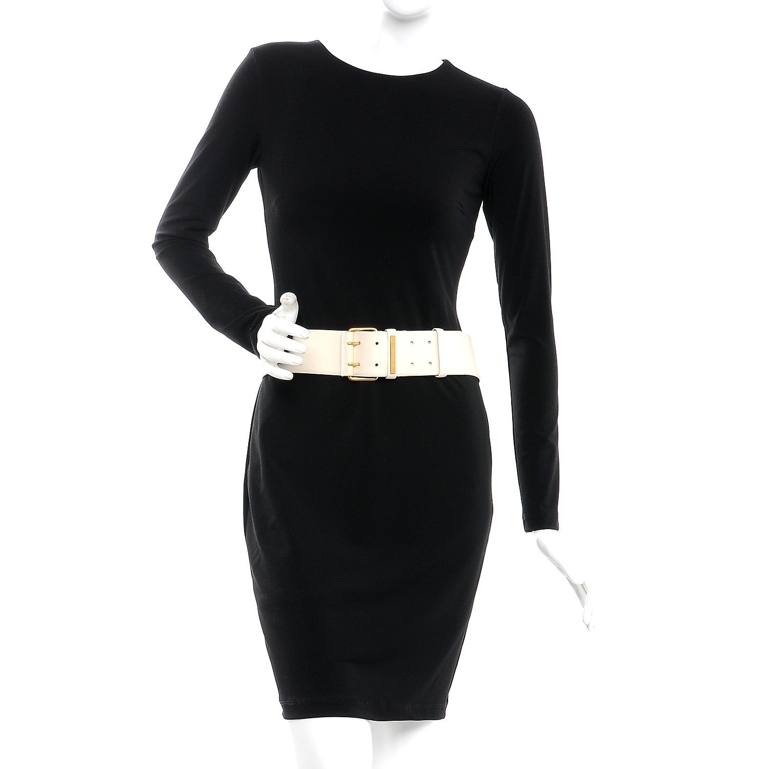 Chanel Lambskin Logo Wide Belt 85 34 Off White 2 of 8