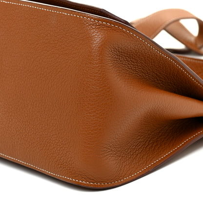 Hermes Taurillon Clemence Jypsiere 34 Gold 8 of 21