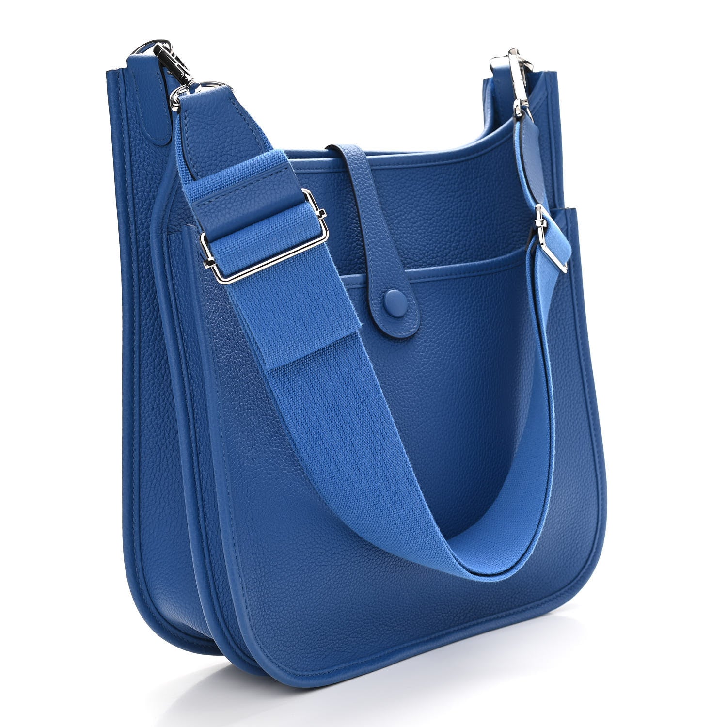 Hermes Taurillon Clemence Evelyne III PM Bleu Zellige 2 of 10