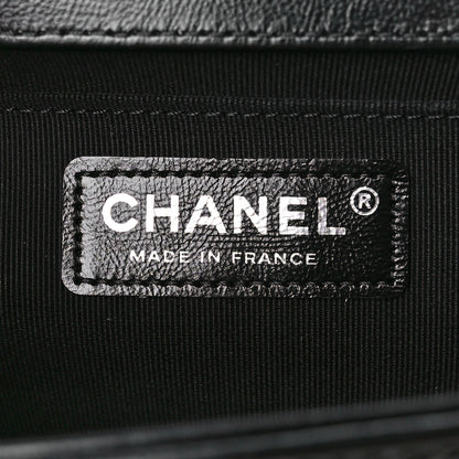 Chanel Metallic Glazed Calfskin Medium Boy Flap Pink Black 6 of 11