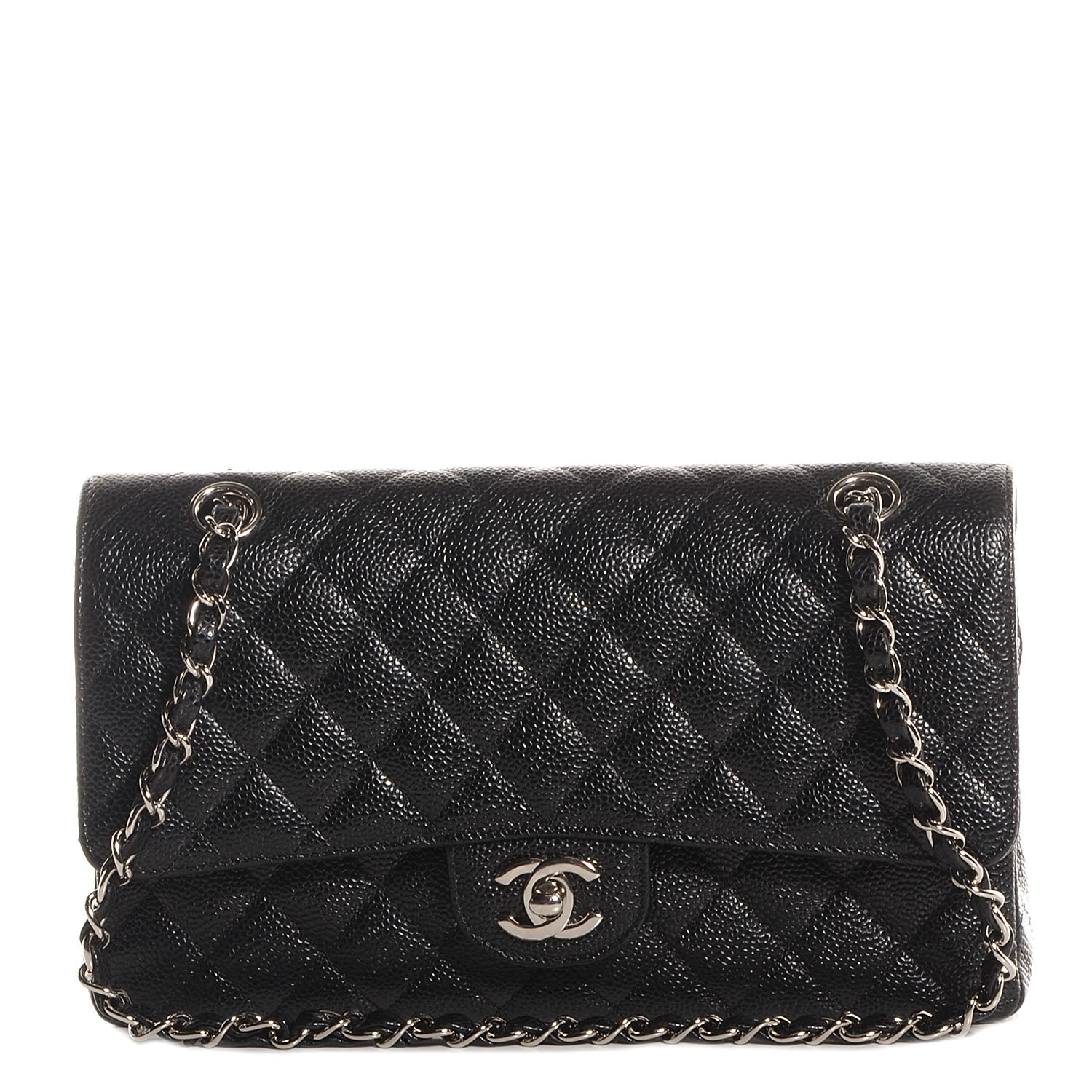 Chanel Caviar Quilted Medium Double Flap Black 1 of 8
