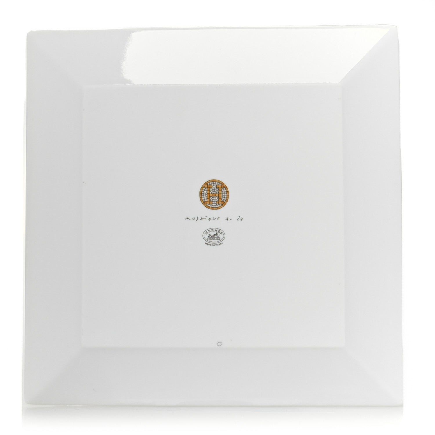 Hermes Porcelain Mosaique au 24 Square Plate 3 of 6