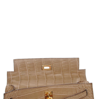 Hermes Matte Alligator Kelly Pochette Poussiere 15 of 23