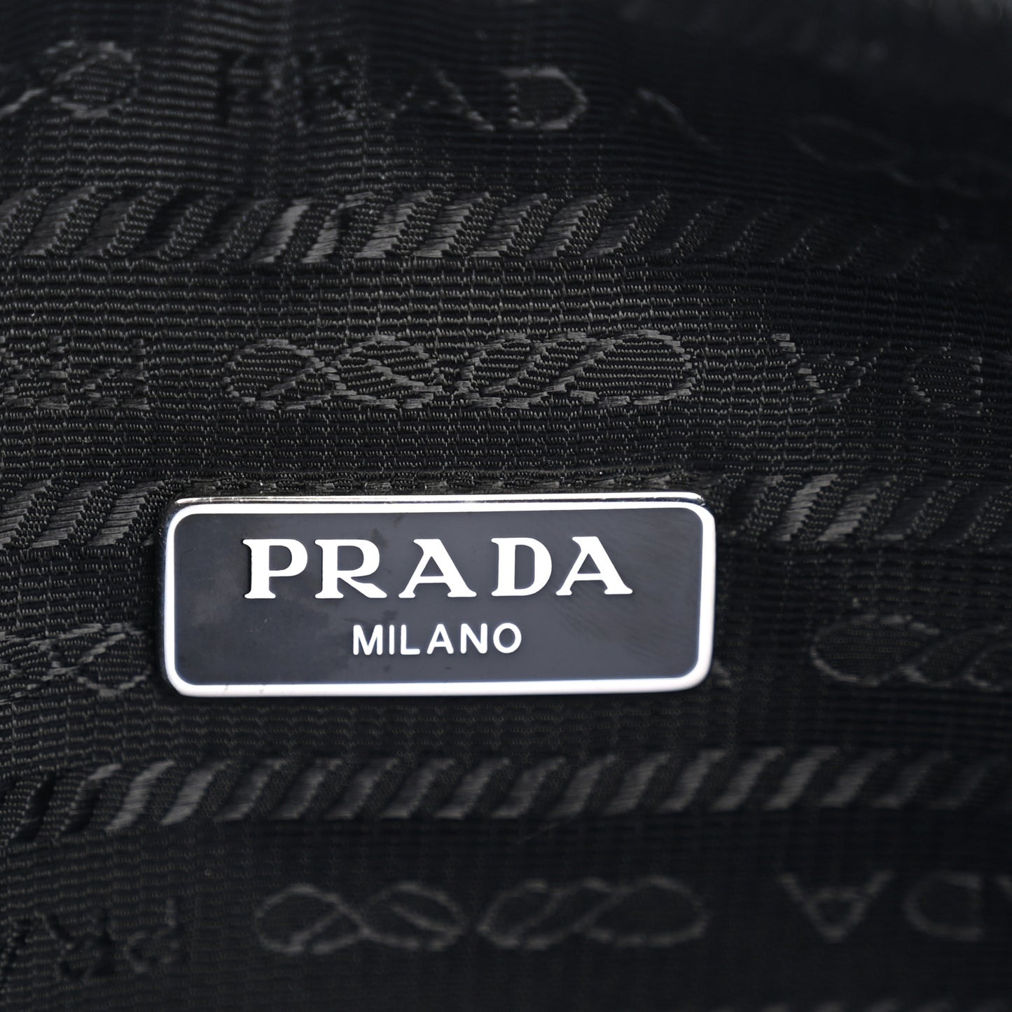 Tessuto Nylon Saffiano Mini Re-Edition 2000 Bag Black