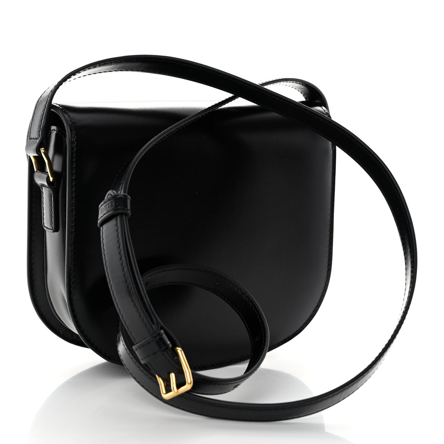Shiny Calfskin Besace Clea Triomphe Black