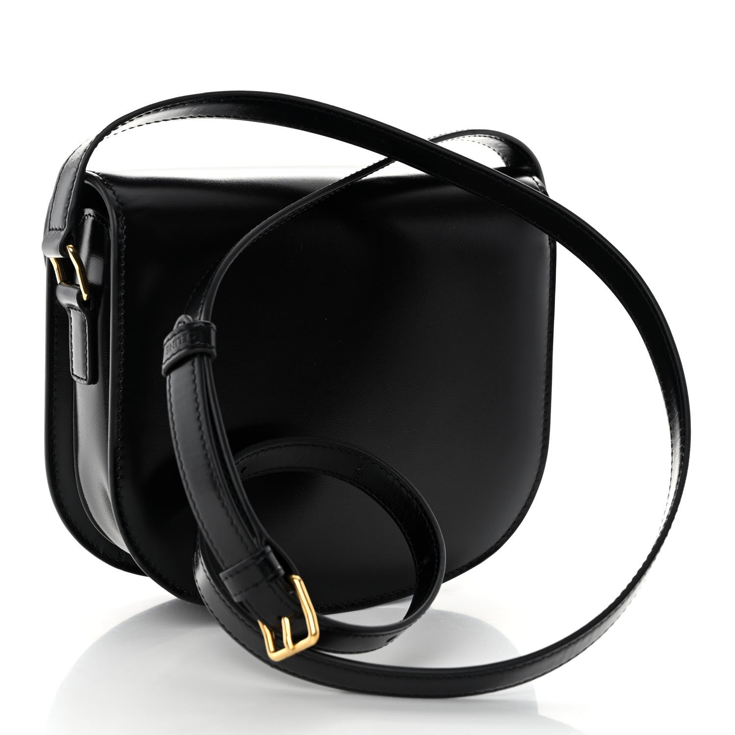 Celine Shiny Calfskin Besace Clea Triomphe Black 3 of 9