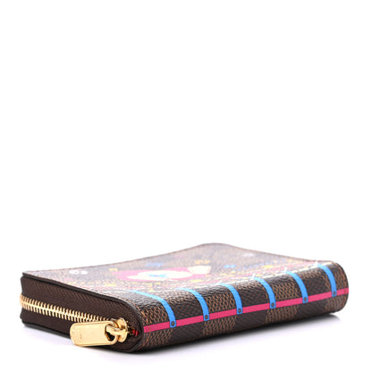 Louis Vuitton Damier Ebene 2020 Christmas Animation Roller Coaster Zippy Coin Purse Pivoine 4 of 7