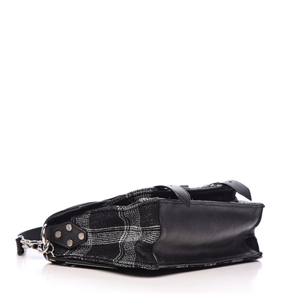 Proenza Schouler Jacquard Plaid Tiny PS1 Satchel Black White 4 of 10