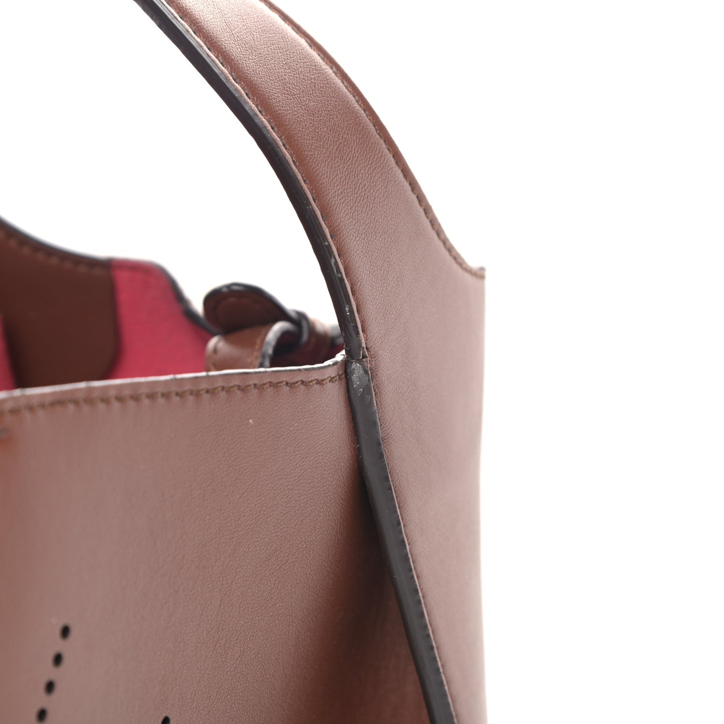 Eco Alter Nappa East West Perforated Tote Brown