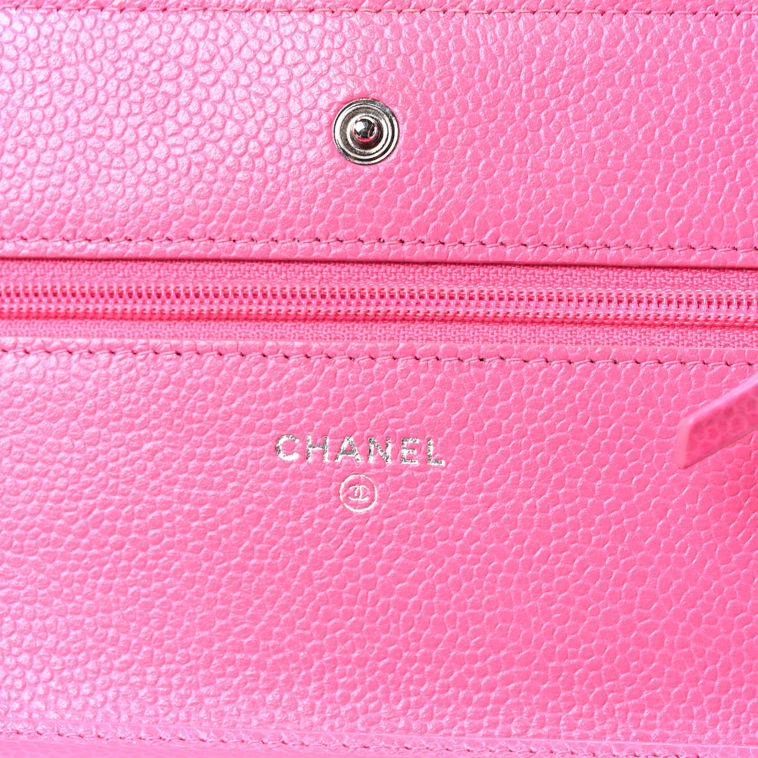 Chanel Caviar Quilted Wallet on Chain WOC Pink 6 of 10