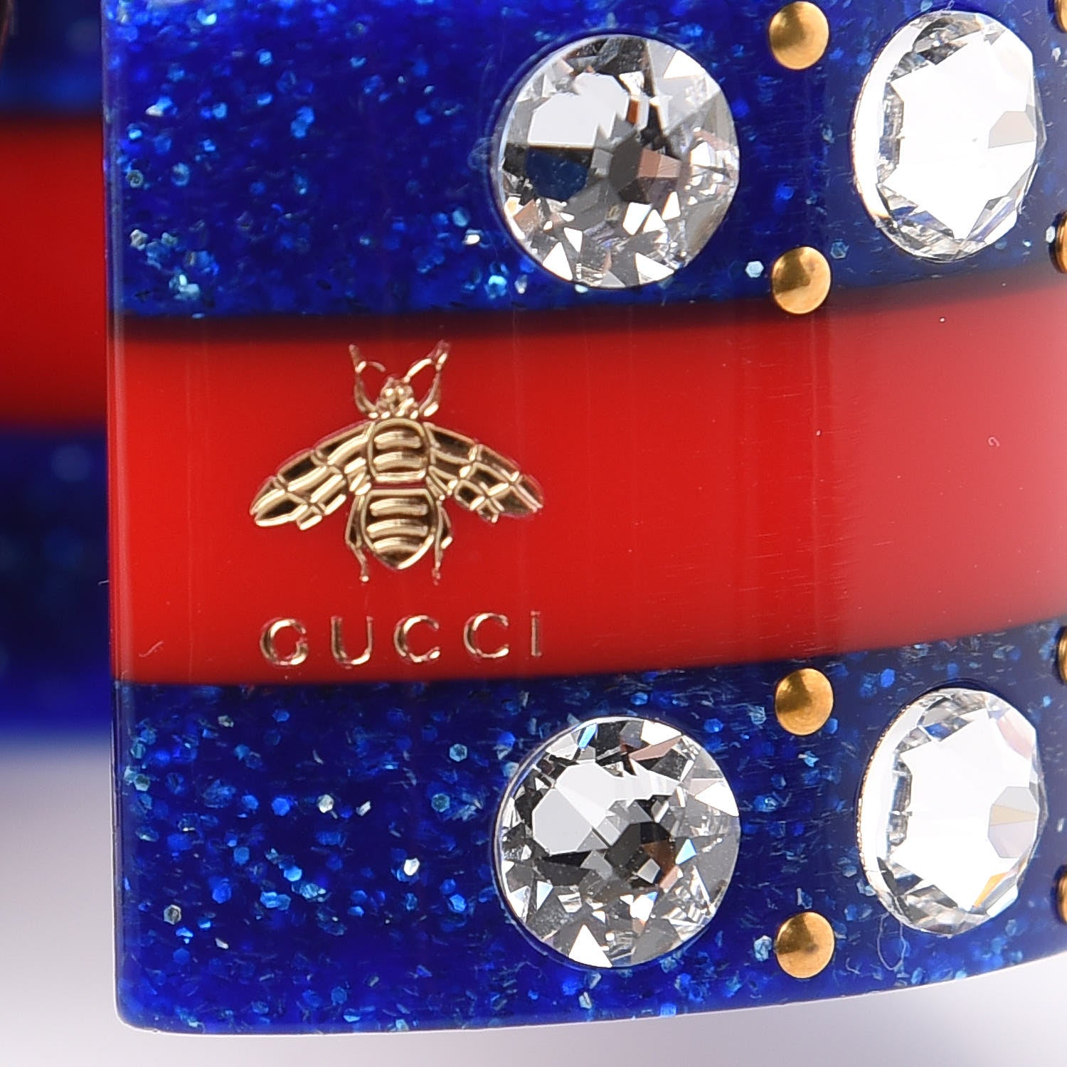 Gucci Crystal Web Cuff 16 Blue 4 of 6