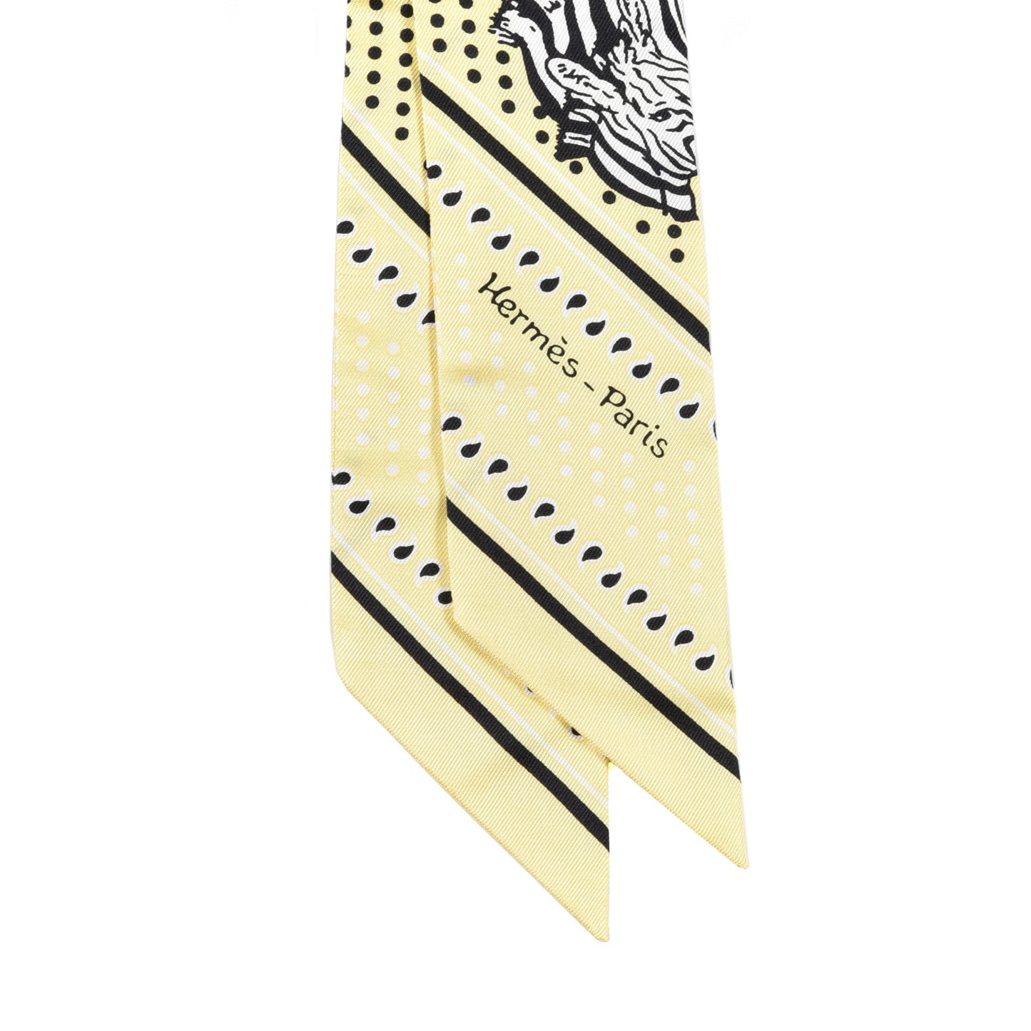 Silk Les Zebres Twilly Jaune Soufre Black