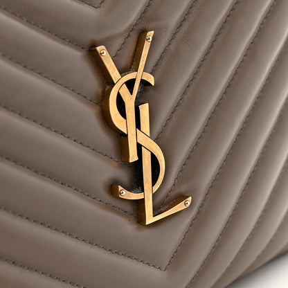 Saint Laurent Calfskin Matelasse Monogram Lou Camera Bag Taupe 14 of 15