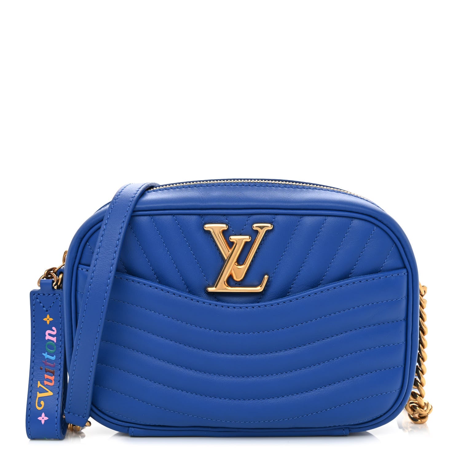Louis Vuitton Calfskin New Wave Camera Bag Bleu Neon 1 of 8