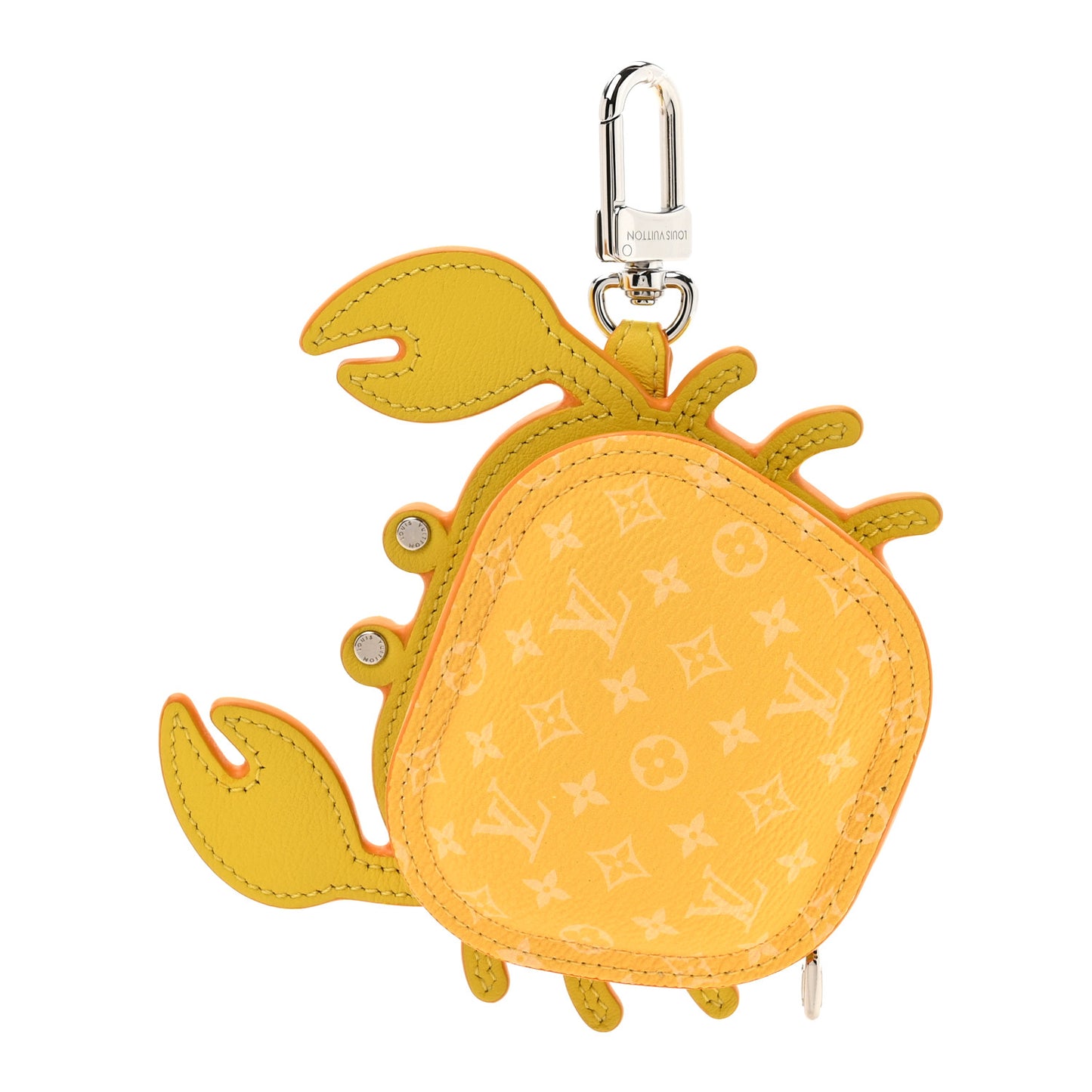 Monogram Crab Bag Charm Yellow