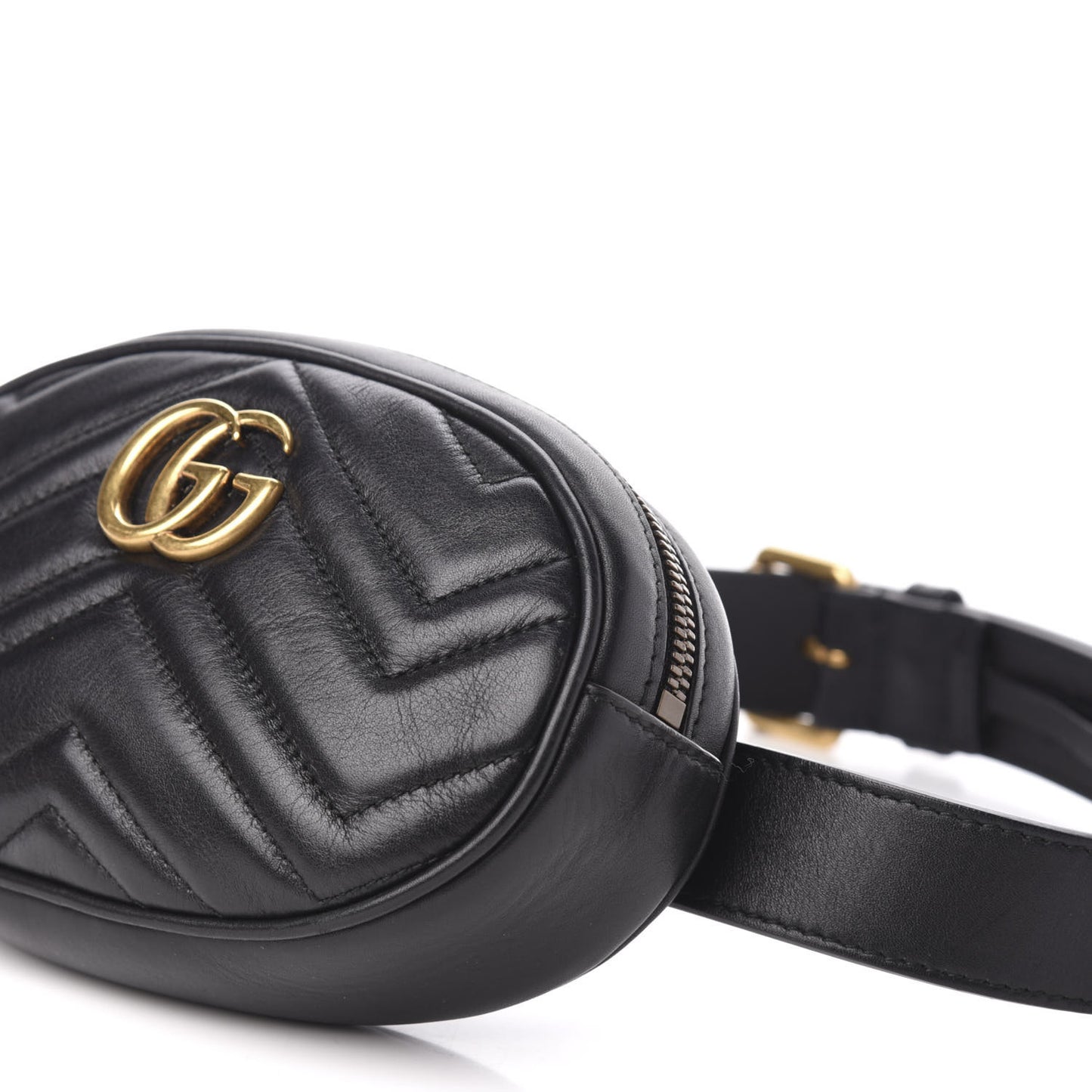 Calfskin Matelasse GG Marmont Belt Bag 85 34 Black