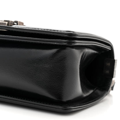 Chanel Metallic Glazed Calfskin Small Boy Flap Pink Black 10 of 11