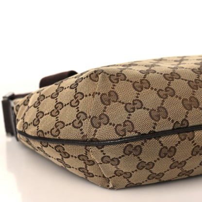 Gucci Monogram Medium Half Moon Hobo Dark Brown 7 of 9