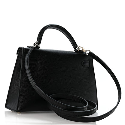 Hermes Epsom Mini Kelly Sellier 20 Black 3 of 11