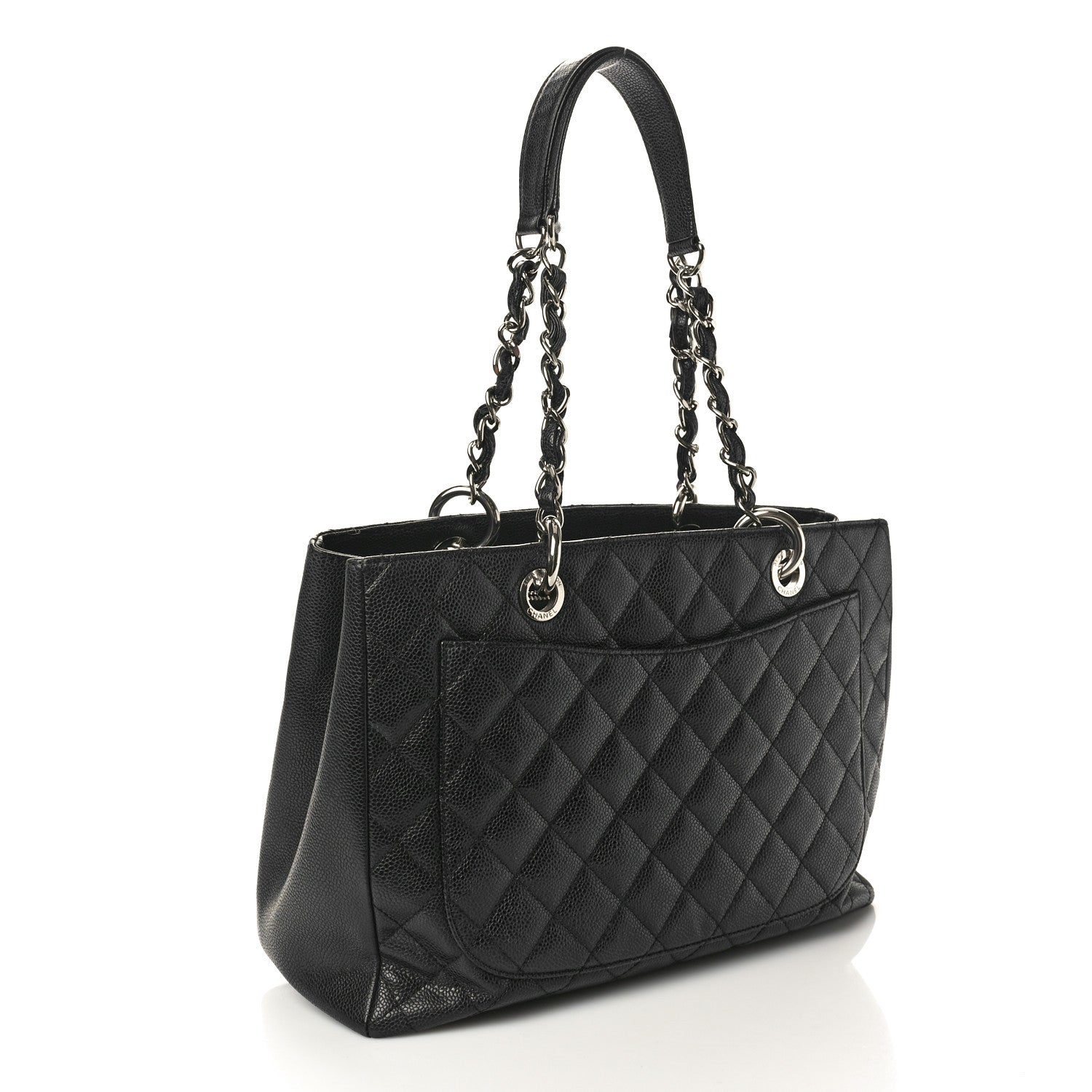 Chanel Caviar Quilted Grand Shopping Tote GST Black 3 of 12