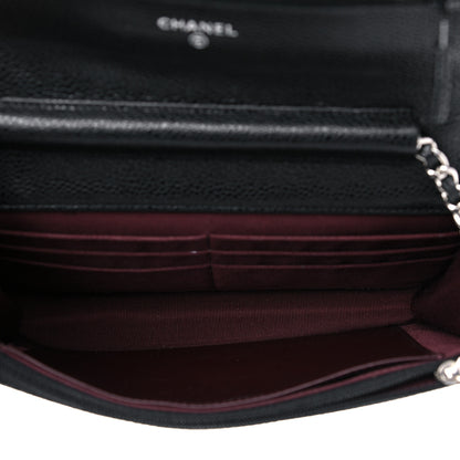 Chanel Caviar Quilted Wallet On Chain WOC Black 5 of 15