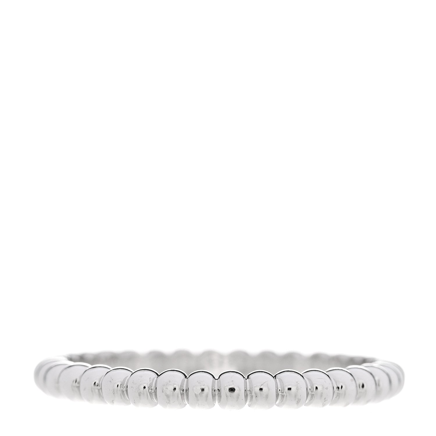 Van Cleef & Arpels 18K White Gold Small Perlee Ring 51 5.75 3 of 5