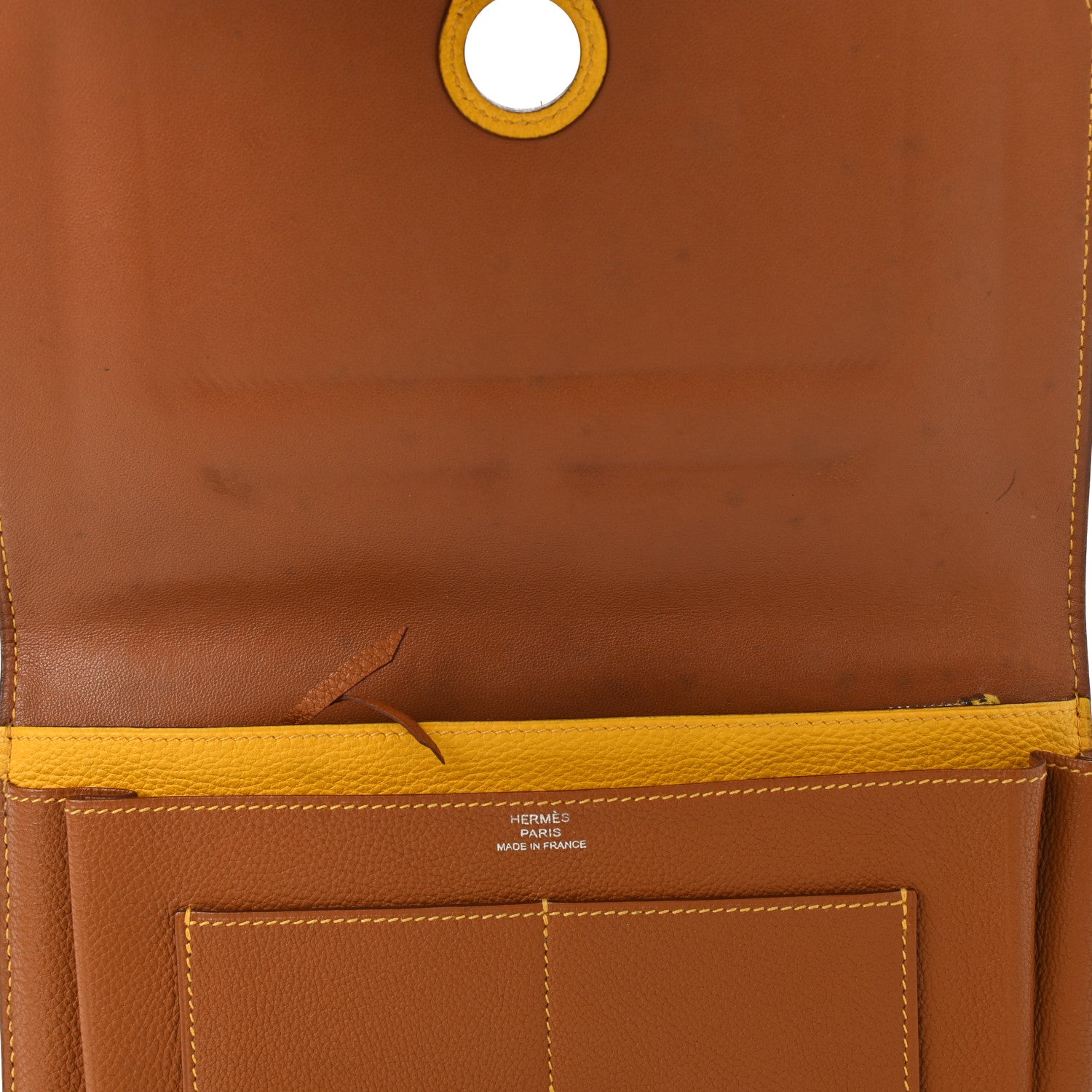 Hermes Togo Dogon Duo Wallet Gold Soleil 9 of 9