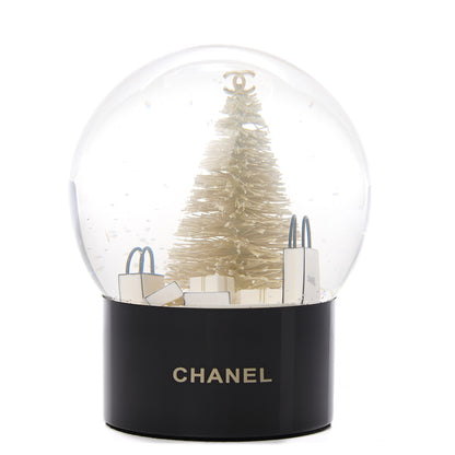 Chanel Glass Christmas Tree Shopping Bag Snow Globe 1 of 4