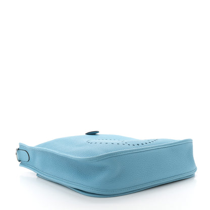 Hermes Taurillon Clemence Evelyne III PM Bleu Du Nord 4 of 9
