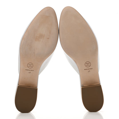 Chanel Lambskin CC Mules 41 White 5 of 9
