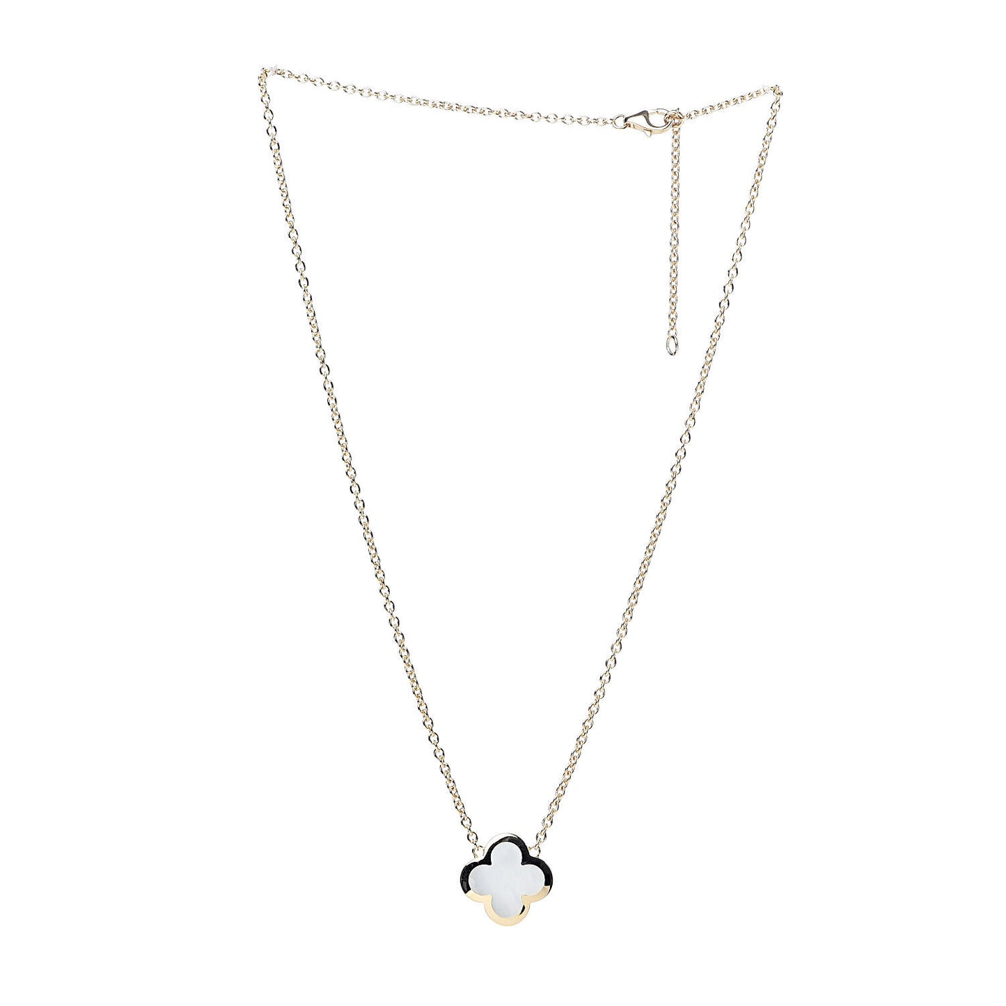 18K Yellow Gold Mother of Pearl Pure Alhambra Pendant Necklace