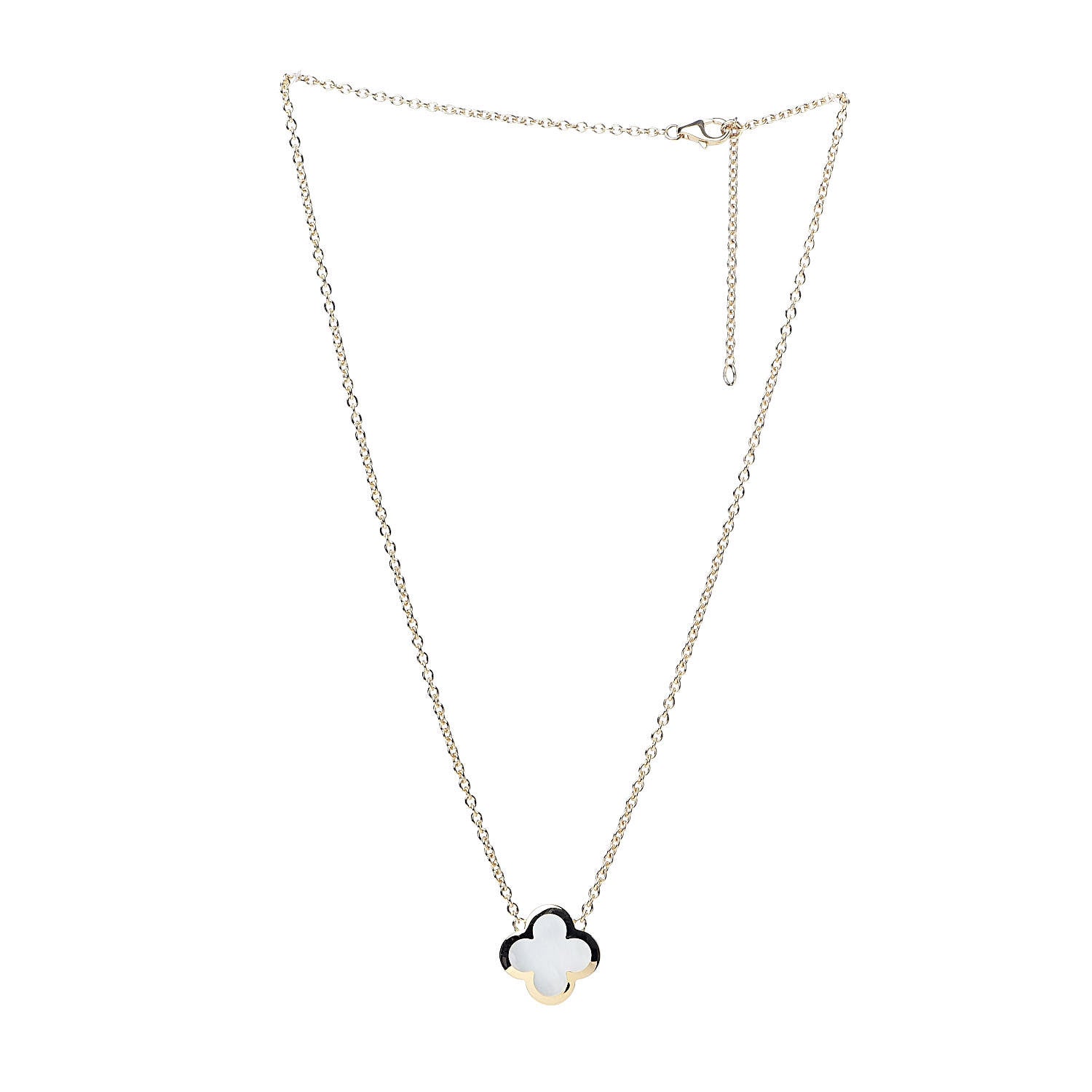Van Cleef & Arpels 18K Yellow Gold Mother of Pearl Pure Alhambra Pendant Necklace 3 of 6