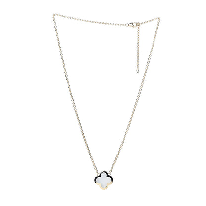 Van Cleef & Arpels 18K Yellow Gold Mother of Pearl Pure Alhambra Pendant Necklace 3 of 6