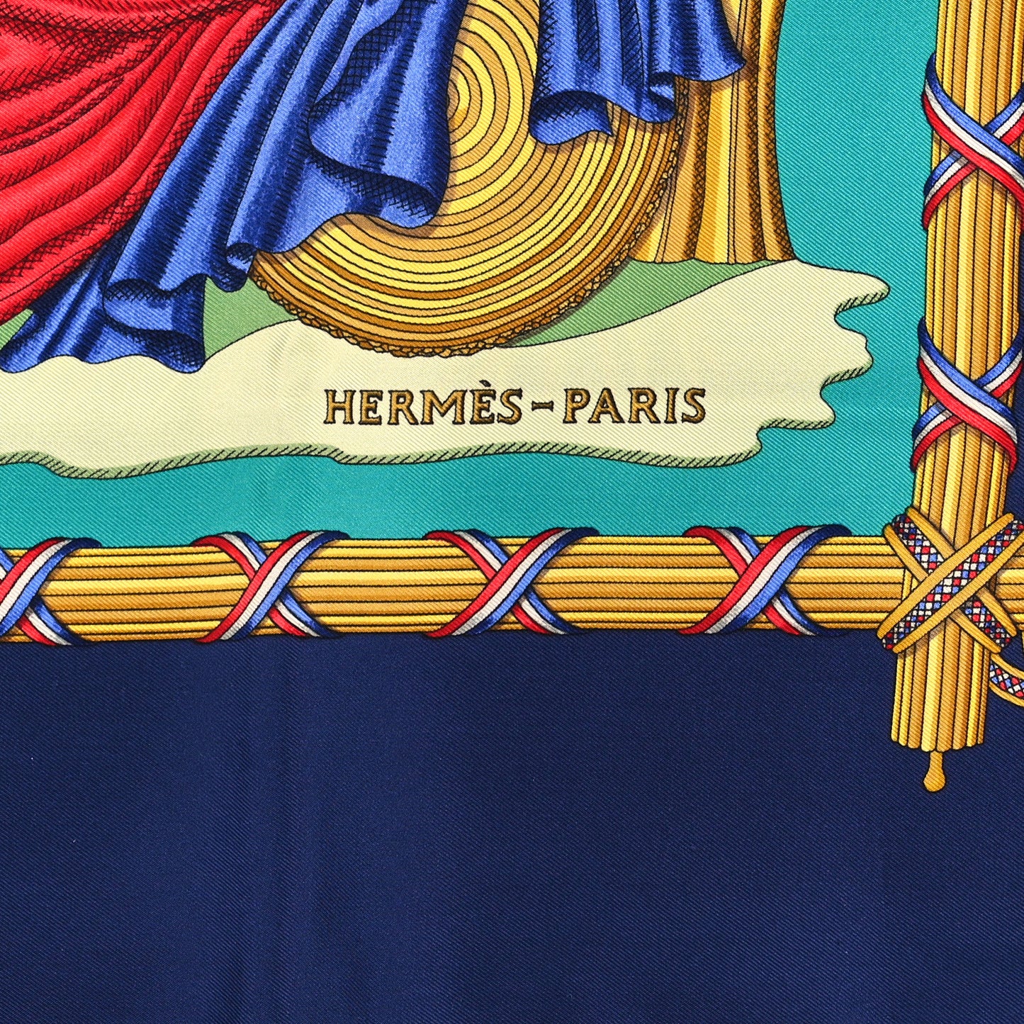 Silk Republique Francaise Liberte Egalite Fraternite 1789 Scarf 90