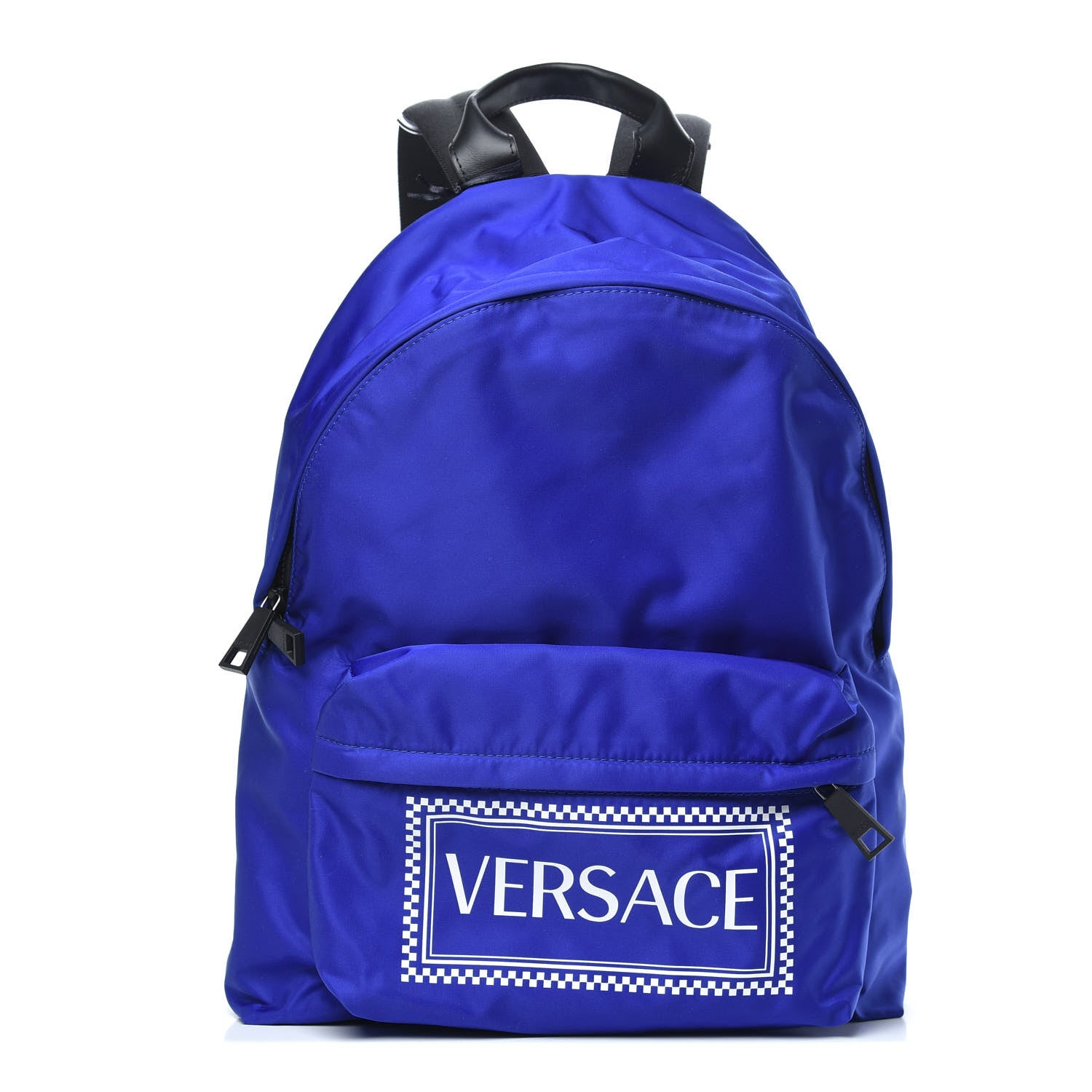 Versace Nylon 90's Vintage Logo Backpack Blue 1 of 7