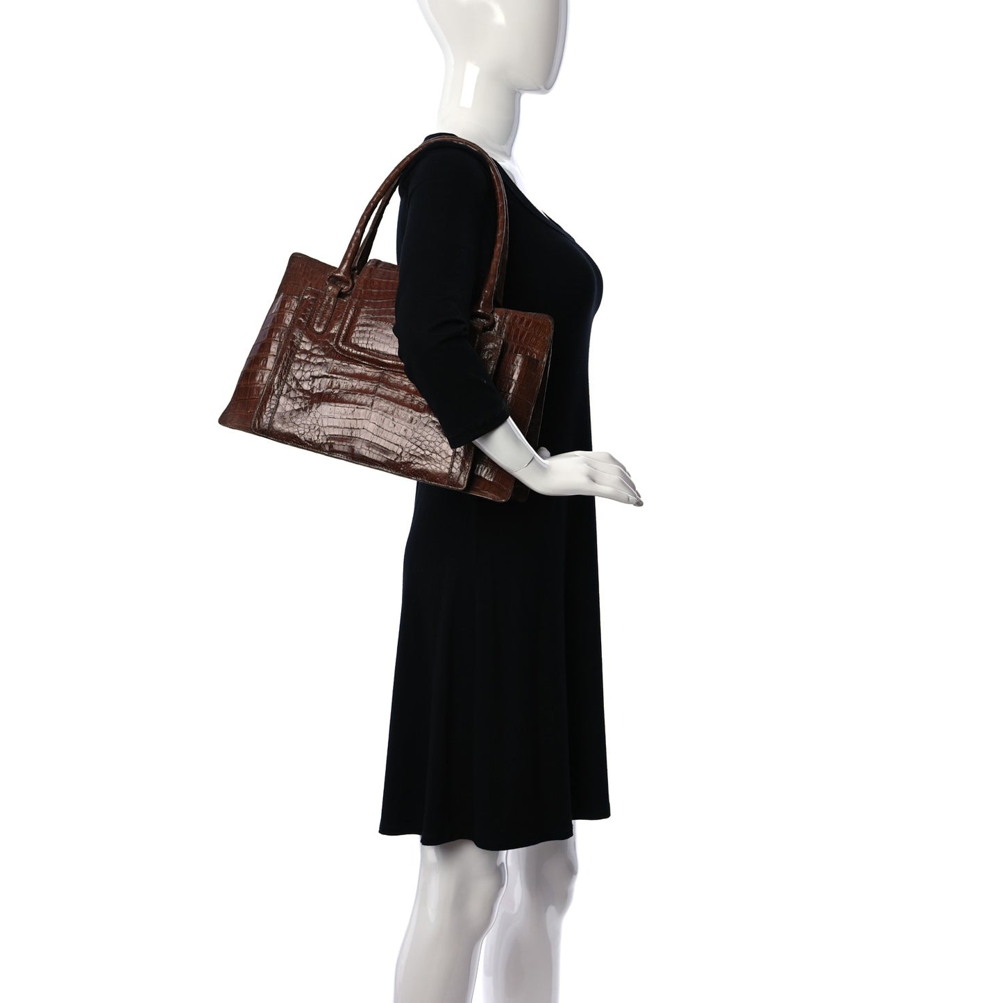 Crocodile Tote Brown
