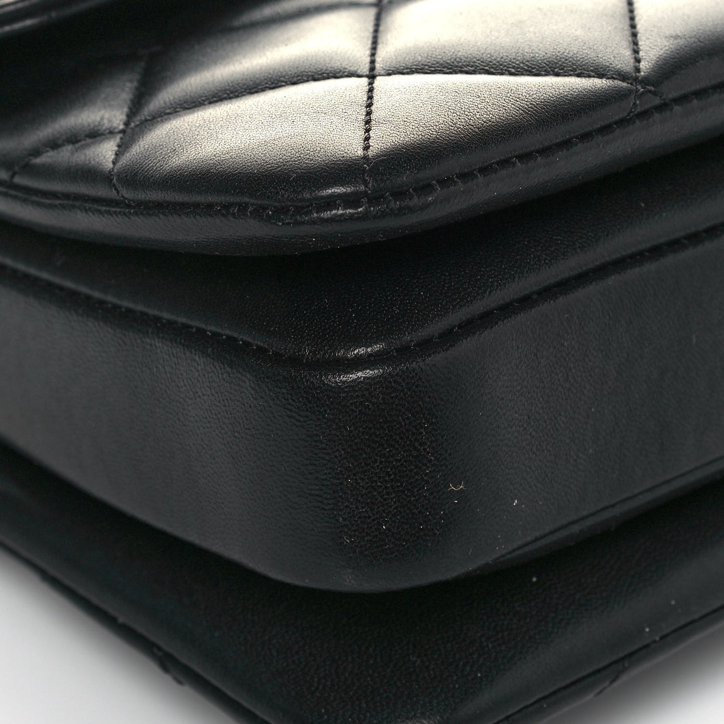 Lambskin Quilted Small Trendy CC Dual Handle Flap Bag Black