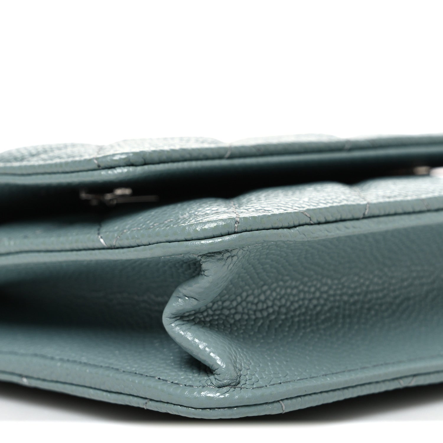 Chanel Caviar Quilted Wallet on Chain WOC Blue 10 of 12