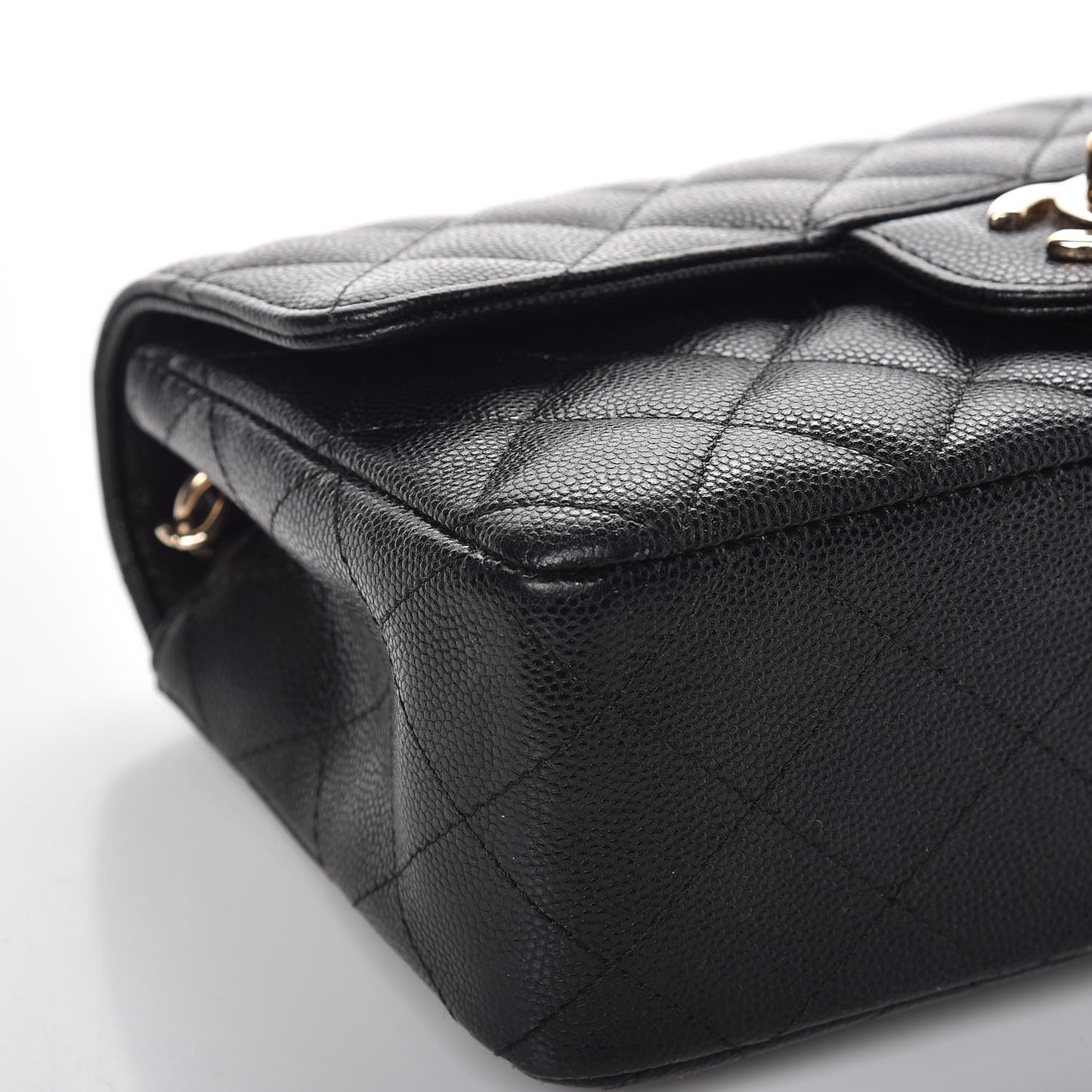 Caviar Quilted Mini Rectangular Flap Black