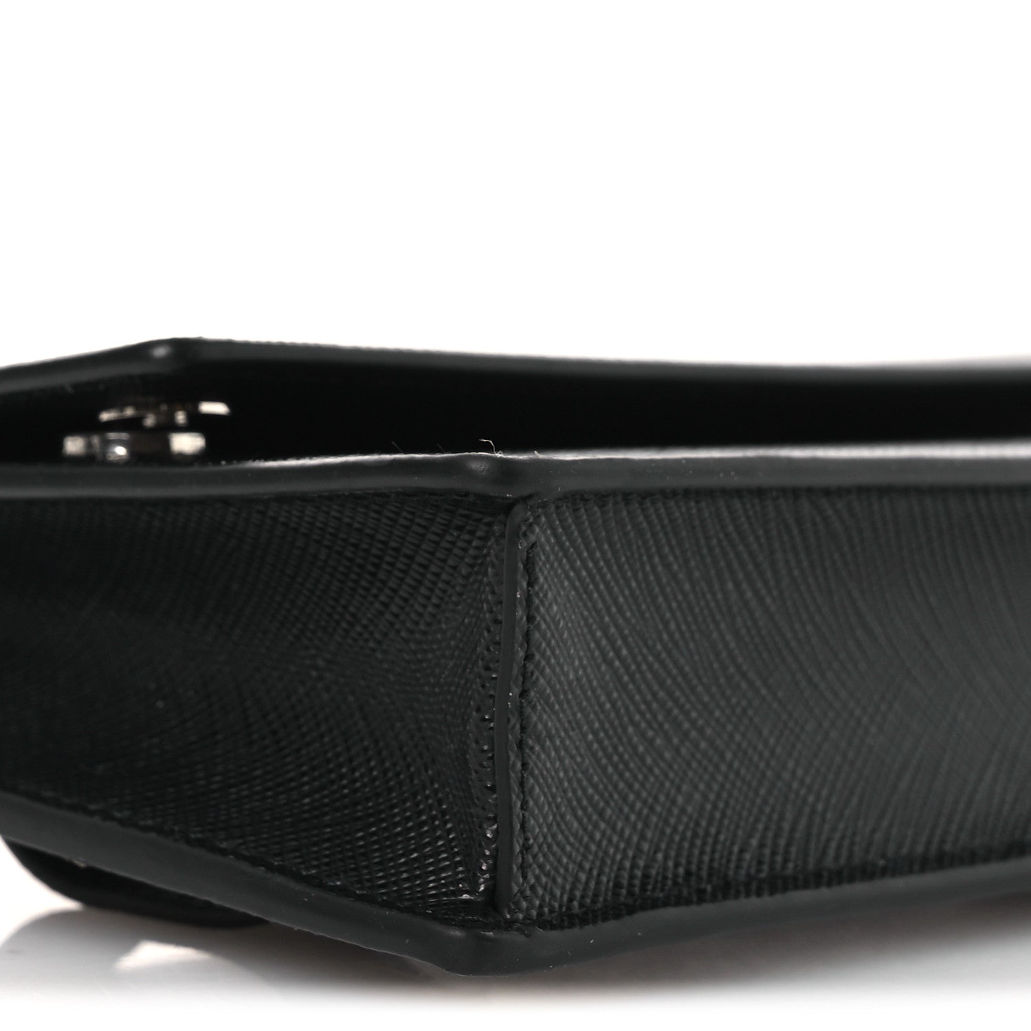 Prada Saffiano Flap Belt Bag 95 38 Black 8 of 9