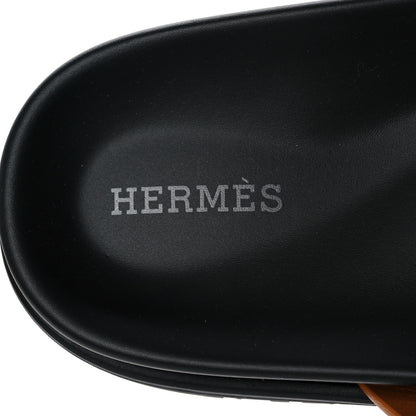 Hermes Calfskin Womens Chypre Sandals 38.5 Naturel 7 of 10