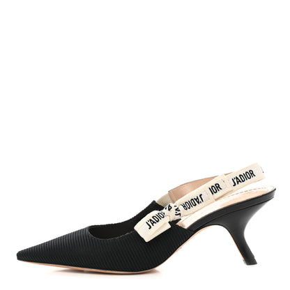 Christian Dior Technical Canvas Ribbon J Adior Slingback 65mm Pumps 42 Black 1 of 10